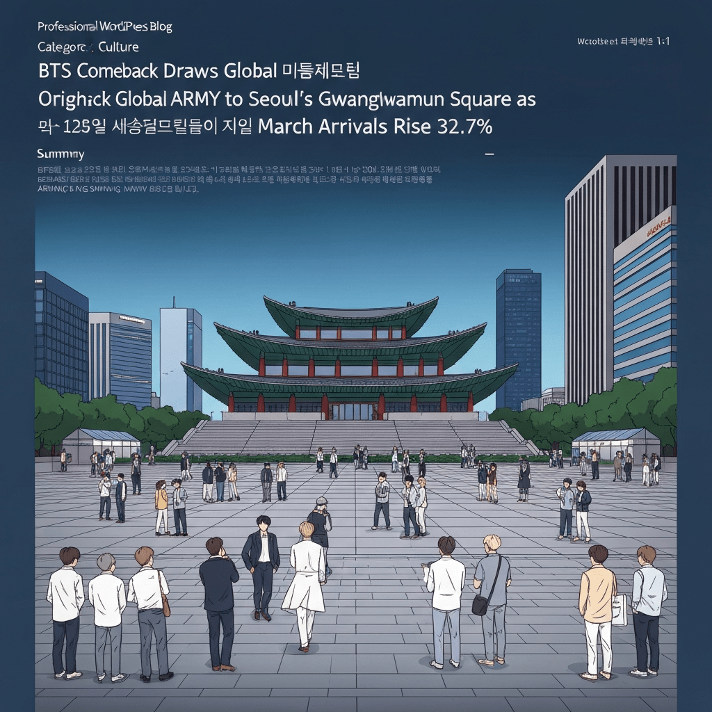 BTS Comeback Draws Global ARMY to Seoul’s Gwanghwamun Square as March Arrivals Rise 32.7%