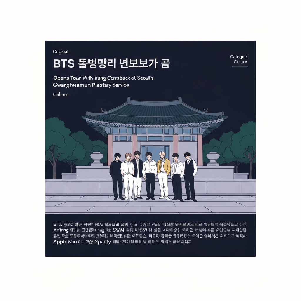 BTS Opens Tour With Arirang Comeback at Seoul’s Gwanghwamun Plaza After Military Service