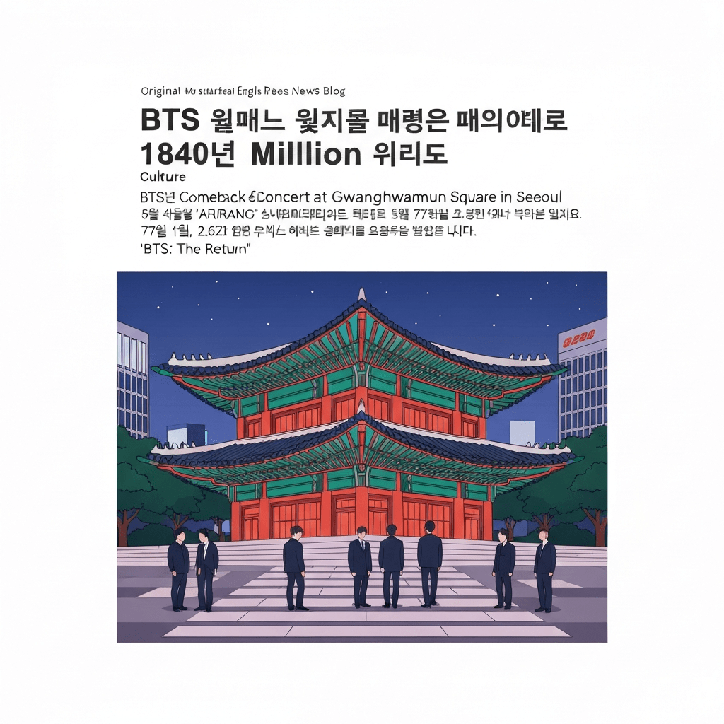 BTS Comeback Concert at Gwanghwamun Square in Seoul Draws 18.4 Million Netflix Viewers